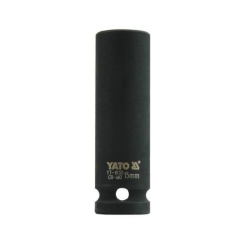 Головка торцева ударна YATO глибока 6-гранна з квадром. 1/2", М = 15мм, l = 78мм, [30/120]