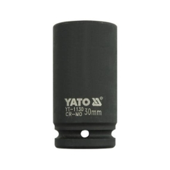 Головка торцева ударна YATO глибока 6-гранна, з квадром. 3/4", М = 30мм, l = 90мм, [7/28], шт