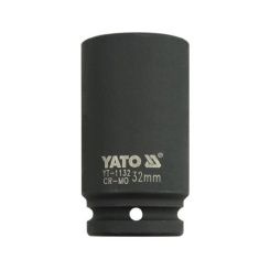 Головка торцева ударна YATO глибока 6-гранна, з квадром. 3/4" М = 32мм, l = 90мм, [7/28]