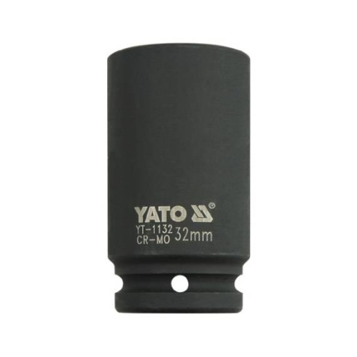 Головка торцева ударна YATO глибока 6-гранна, з квадром. 3/4" М = 32мм, l = 90мм, [7/28]