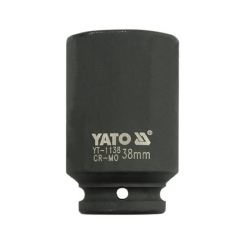 Головка торцева ударна YATO глибока 6-гранна, з квадром. 3/4", М = 38мм. l = 90мм, [6/24], шт