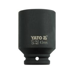 Головка торцева ударна YATO глибока 6-гранна, з квадром. 3/4", М=43мм. l=90мм, [3/12]