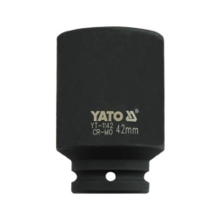 Головка торцева ударна YATO глибока 6-гранна. із квадр. 3/4", М=42мм, l=90мм, [4/16]