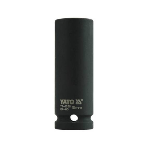 Головка торцева ударна YATO глибока 6-гранна. квадр.1/2", М = 18мм, l = 78мм, [24/96]