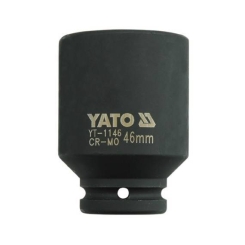 Головка торцева ударна YATO глибока 6-гранна. квадр.3/4", М = 46мм, l = 90мм, [3/12]