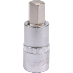 Головка торцева із квадр. 1/2" YATO з викруткою. 6-гран. вставкою, М12, l = 55 мм [40/160], шт