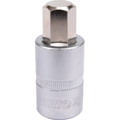 Головка торцева із квадр. 1/2" YATO з викруткою. 6-гран. вставкою, М14, l = 55 мм [40/160], шт
