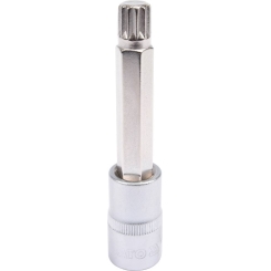 Головка торцева з викруткою. вставкою SPLINE YATO, з квадром. 1/2", M12, л = 100 мм [20/120], шт