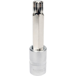 Головка торцева з викруткою. вставкою SPLINE YATO, з квадром. 1/2", M14, л = 100 мм [20/120], шт