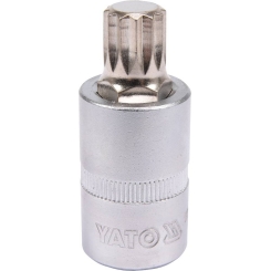 Головка торцева з викруткою. вставкою SPLINE YATO, із квадр. 1/2", M14, л = 55 мм [40/160], шт