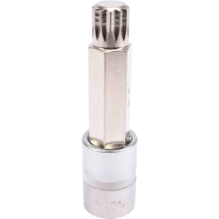 Головка торцева з викруткою. вставкою SPLINE YATO, із квадр. 1/2", M16, л = 100 мм [20/120], шт