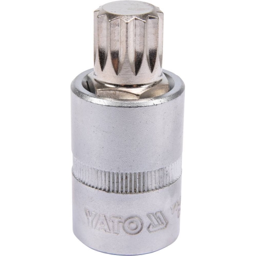 Головка торцева з викруткою. вставкою SPLINE YATO, з квадром. 1/2", M16, л = 55 мм [40/160], шт
