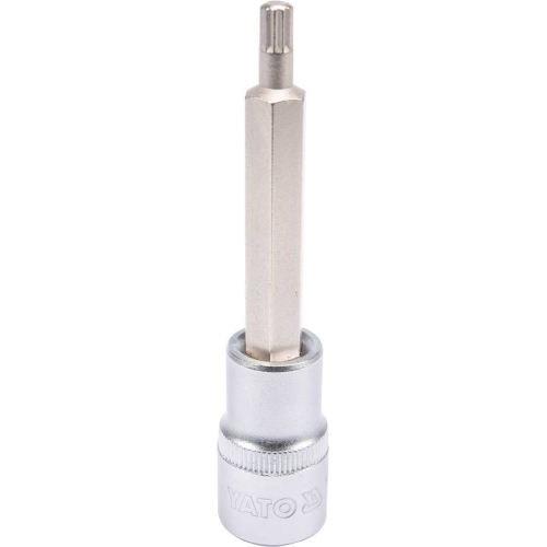 Головка торцева з викруткою. вставкою SPLINE YATO, з квадром. 1/2", M6, l=100 мм [20/120], шт