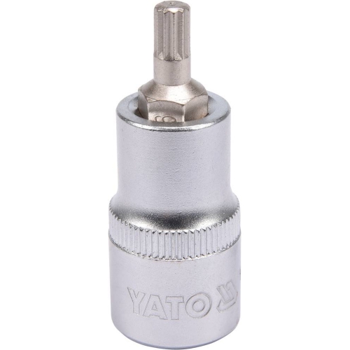 Головка торцева з викруткою. вставкою SPLINE YATO, з квадром. 1/2", M6, l=55 мм, шт