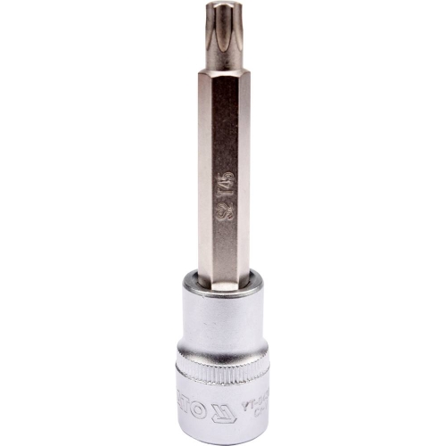 Головка торцева з викруткою. вставкою TORX YATO, з квадром. 1/2", Т45, л = 100 мм [20/120], шт