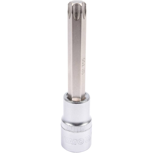 Головка торцева з викруткою. вставкою TORX YATO, з квадром. 1/2", Т55, л = 100 мм [20/120], шт