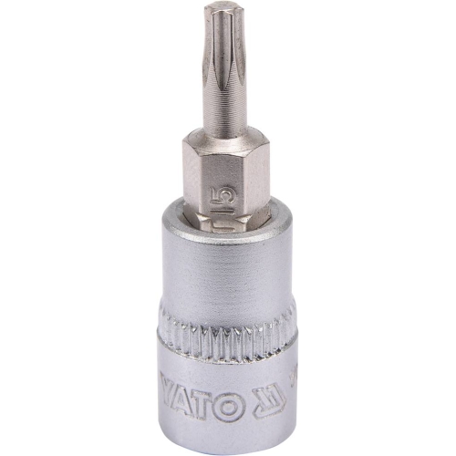 Головка торцева з викруткою. вставкою TORX YATO, з квадром. 1/4", Т15, 1 = 37 мм [150/600], шт