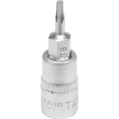 Головка торцева з викруткою. вставкою TORX YATO, з квадром. 1/4", Т8, 1 = 37 мм [150/600], шт