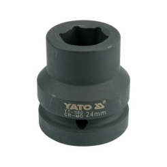 Ударна головка YATO 6-гранна, із квадр. 1", М = 24мм, l = 59мм [6/24], шт