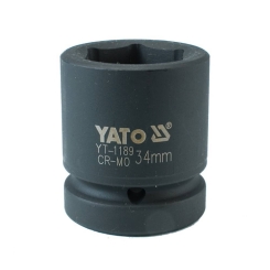 Головка ударна YATO, з квадром. 1" М = 34мм, l = 61мм, [6/24], шт