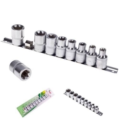 HANS. Набір торцевих головок зовнішній торкс 1/2"DR Е10-Е24, 9предм.блістер (46410-9C)