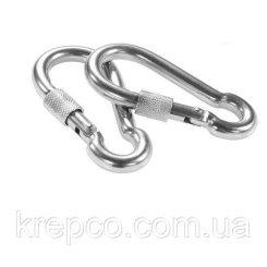 Карабін пожежний з муфтою, DIN 5299 D, оцинкований, M 8x80