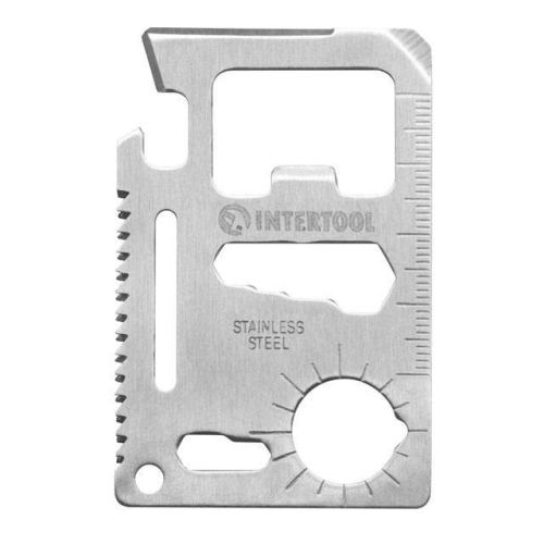 Картка мультитул, 11 в 1 INTERTOOL HT-0589