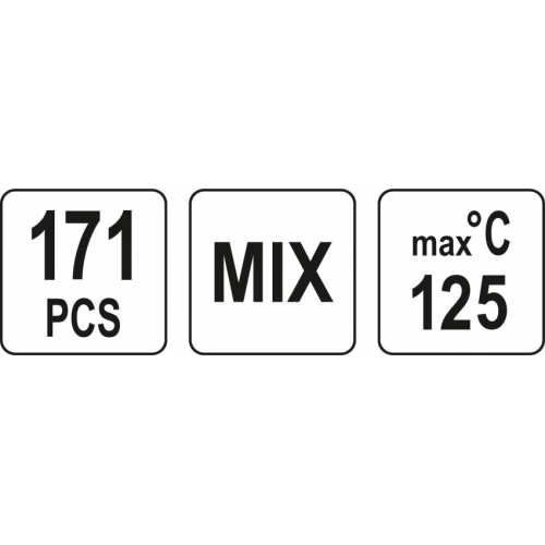 Кембрики термозбіжні до t=125°C YATO: 171 шт.