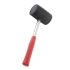 Киянка гумова, 680 г, 60 мм, чорна гума, металева ручка INTERTOOL HT-0232