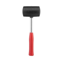 Киянка гумова, 680 г, 60 мм, чорна гума, металева ручка INTERTOOL HT-0232