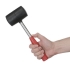 Киянка гумова, 680 г, 60 мм, чорна гума, металева ручка INTERTOOL HT-0232