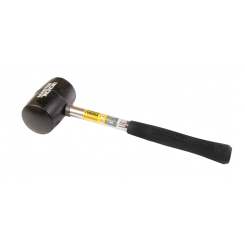 Киянка гумова MASTERTOOL 55 мм 340 г металева рукоятка чорна 02-1301