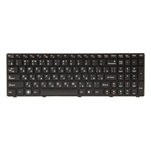 Клавіатура для ноутбука IBM/LENOVO G580, N580 чорний, чорний кадр