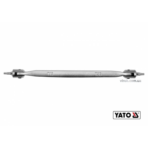 Ключ TORX 2-сторонній на шарнірах YATO: Т15 х Т20, L=202 мм, Cr-V