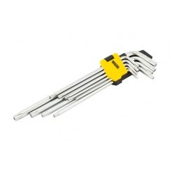 Ключі TORX MASTERTOOL набір 9 шт CrV довгі (Т10-Т50 90-227 мм) 75-0961