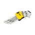 Ключі TORX MASTERTOOL набір 9 шт CrV короткі (Т10-Т50 55-133 мм) 75-0960
