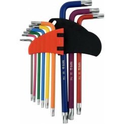 Ключі "TORX" YATO: Т10-Т50, Г-подібні, 2-сторонні, HRC 58-62, S2
