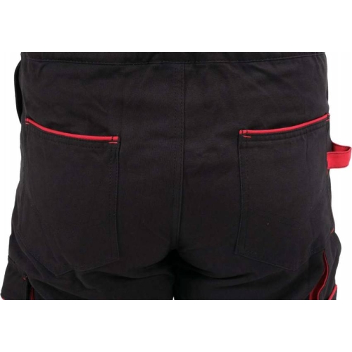 Комбінезон робочий COMFY YATO розмір M, чорно-червоний, 9 кишень, 100% бавовна