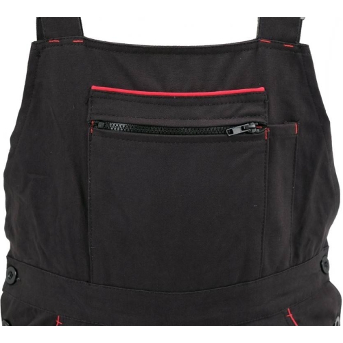 Комбінезон робочий COMFY YATO розмір XXL, чорно-червоний, 9 кишень, 100% бавовна