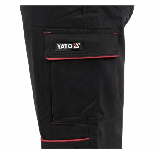 Комбінезон робочий COMFY YATO розмір XXL, чорно-червоний, 9 кишень, 100% бавовна