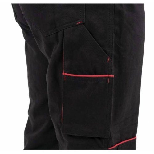 Комбінезон робочий COMFY YATO розмір XXL, чорно-червоний, 9 кишень, 100% бавовна