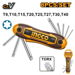 Комплект ключів Torx 8шт. Т9-Т40 INGCO