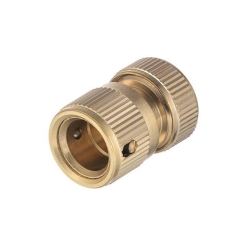 Конектор латунний з аквастопом 1/2" на шланг 1/2", STORM INTERTOOL GE-1219