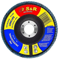 Круг зачистний пелюстковий S&R цирконієвий 125x22,2 з. 80 сталь
