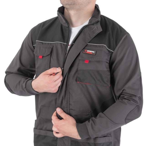 Куртка робоча 80% поліестер, 20% бавовна, щільність - 260 г/м², M INTERTOOL SP-3002