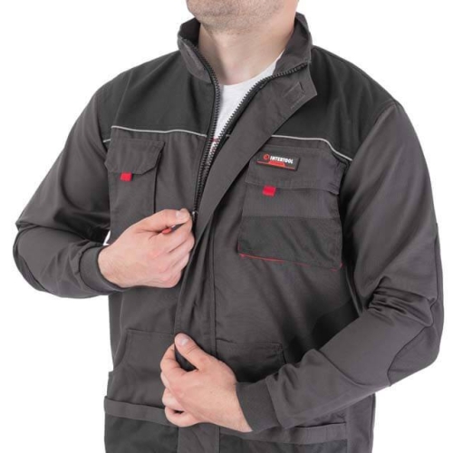 Куртка робоча 80% поліестер, 20% бавовна, щільність - 260 г/м², M INTERTOOL SP-3002