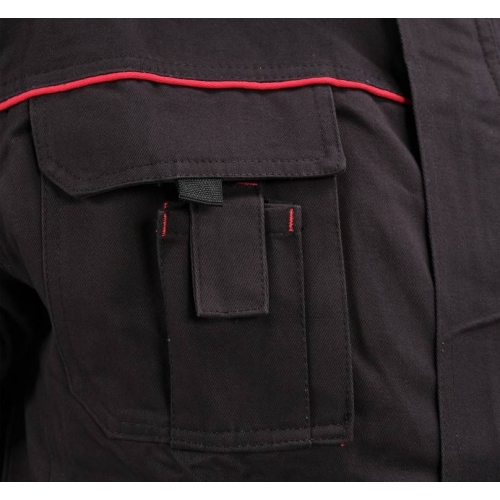 Куртка робоча COMFY YATO розмір XL, чорно-червона, 7 кишень, 100% бавовна