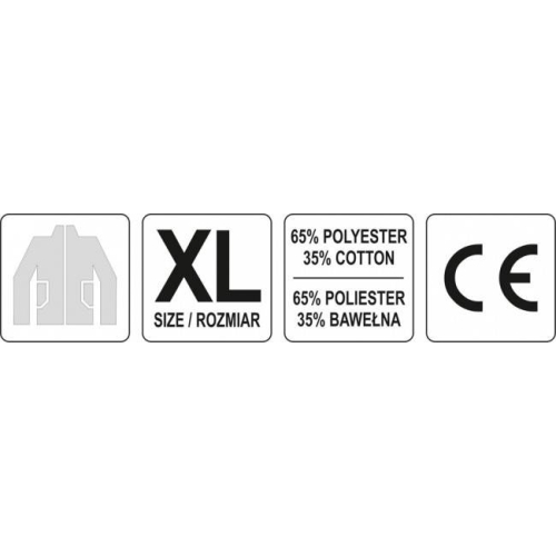 Робоча куртка DAN разів. XL - YATO 65% - поліестер, 35% - бавовна, шт YT-80283