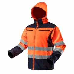Куртка softshell світлоповертаюча; помаранчева; розмір XXXL