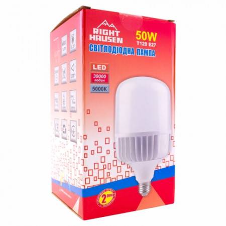 Лампа 50W RIGHT HAUSEN LED Premium HIGH POWER E27 5000K